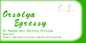 orsolya egressy business card